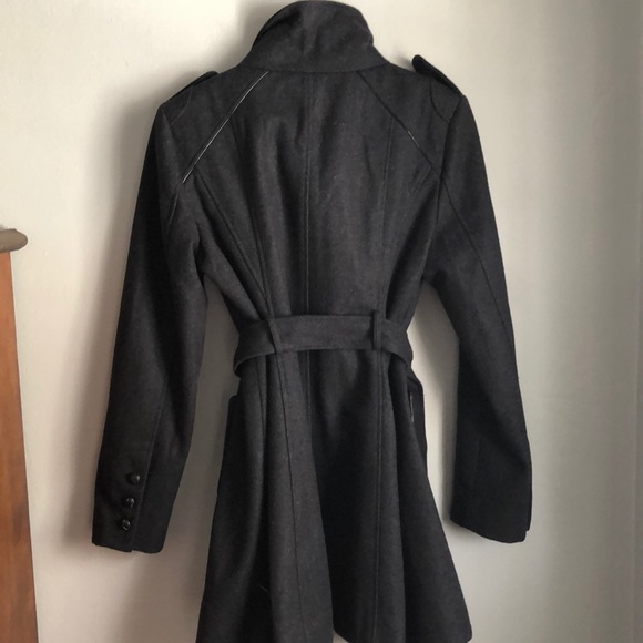 Guess Dark Gray Wool Military Style Jacket - Picture 7 of 8